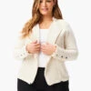 Fringe Mix Knit Jacket METALLIC CREAM MIX -Apparel Sale Shop W231197WCRXPRODUCT 01