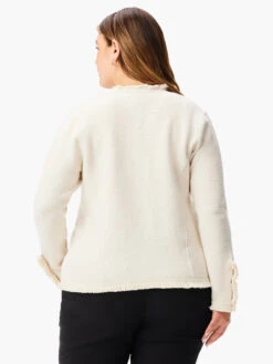 Fringe Mix Knit Jacket METALLIC CREAM MIX -Apparel Sale Shop W231197WCRXPRODUCT 03