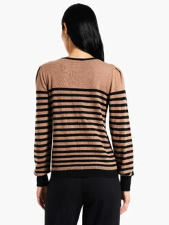 Striped Femme Sleeve Sweater -Apparel Sale Shop W231198BLMPRODUCT 03