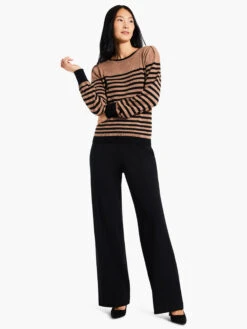 Striped Femme Sleeve Sweater -Apparel Sale Shop W231198BLMPRODUCT 04