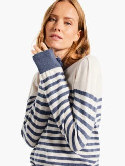 Striped Femme Sleeve Sweater BLUE MULTI -Apparel Sale Shop W231198BLTPRODUCT 05