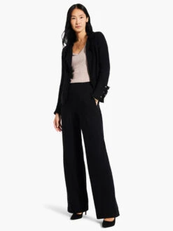 31" Knit Wide Leg Pleated Pant BLACK ONYX -Apparel Sale Shop W231354BLXPRODUCT 02